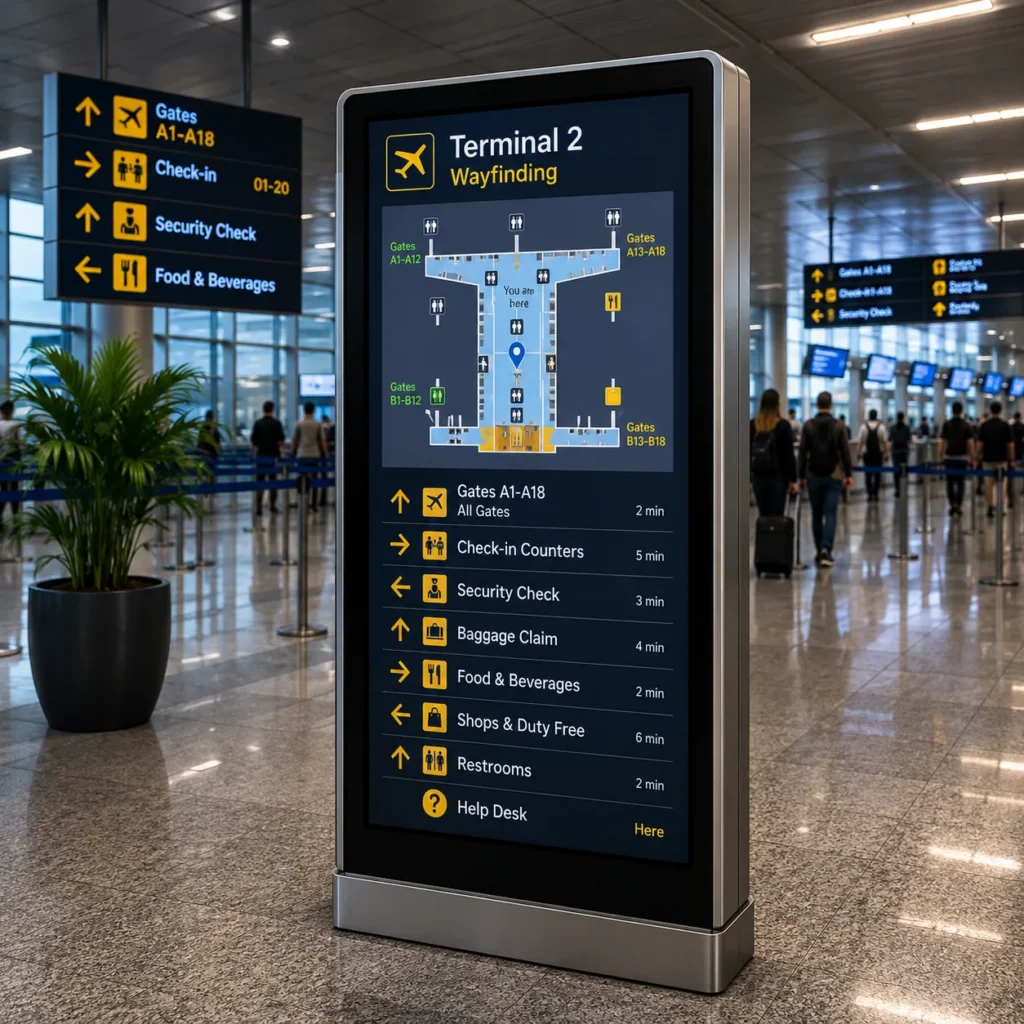 Wayfinding kiosk
